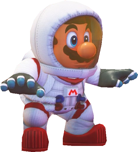 Astronaut Mario 6 - Nintendo (484x535), Png Download