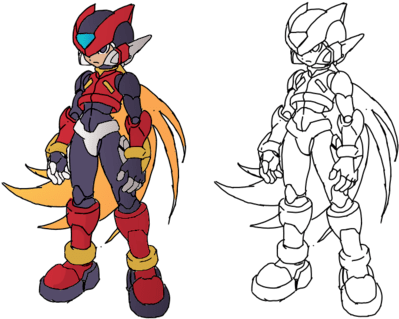 Megaman Model Sheet (433x329), Png Download