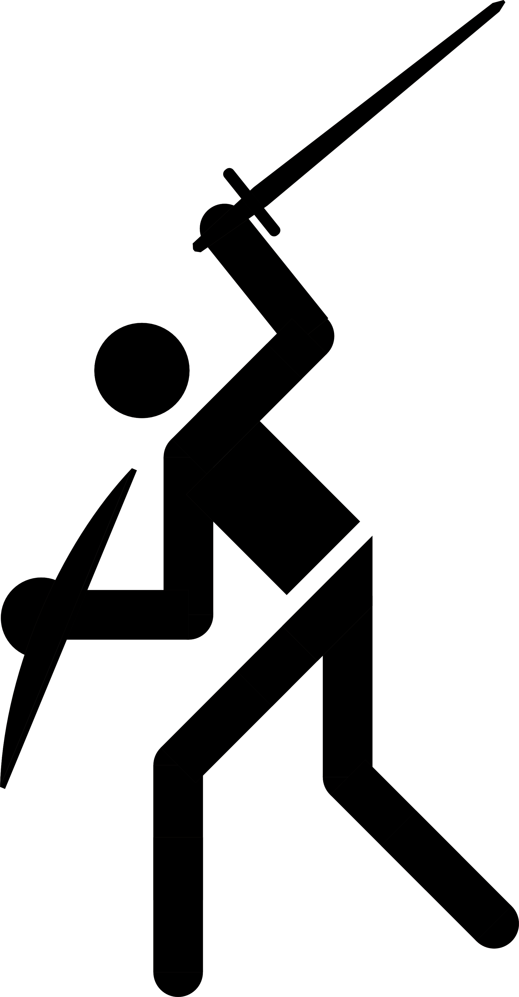 Fechten Piktogramm Schwert2 Ver1 - Pictogram (2000x3838), Png Download
