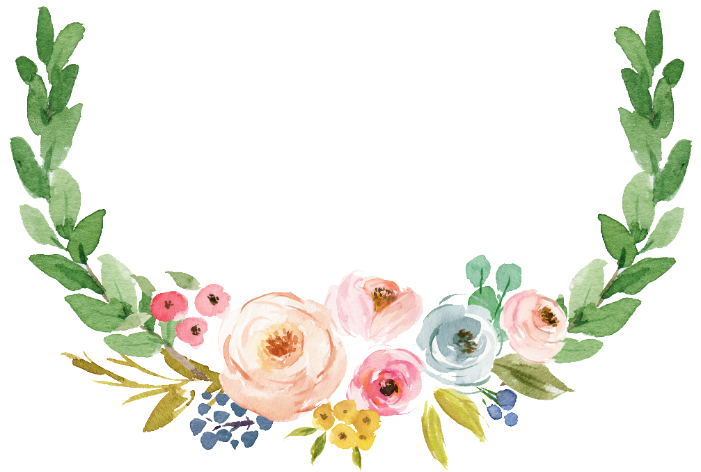 Garland Transparent Hand Painted Flowers Png This Backgrounds - Floral Deer (1024x711), Png Download
