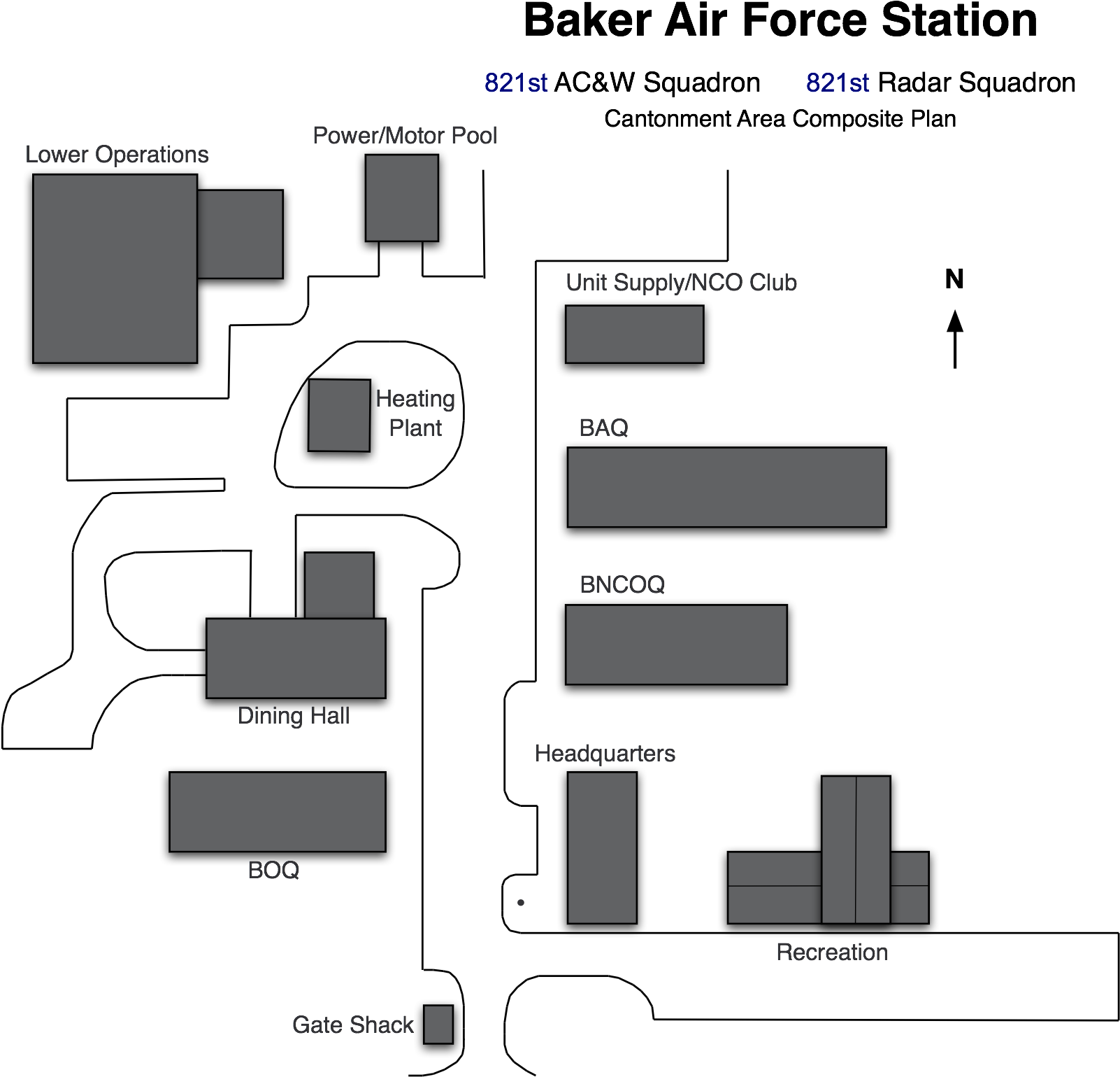 Baker Afs Cantonment Plan - Diagram (1856x1606), Png Download