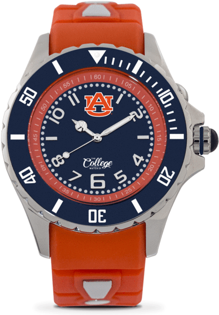 Auburn Tigers Watch - Kyboe Silver Midnight Watch (600x638), Png Download