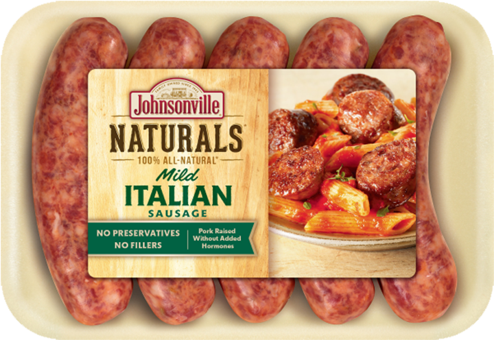 Mild Italian Sausage - Johnsonville Naturals Mild Italian Sausage (800x576), Png Download