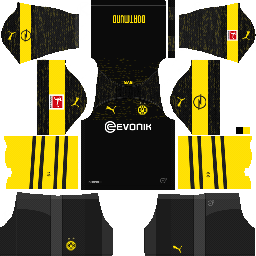 Dlskits On Twitter - Dream League Soccer Kit Dortmund 2019 (509x510), Png Download