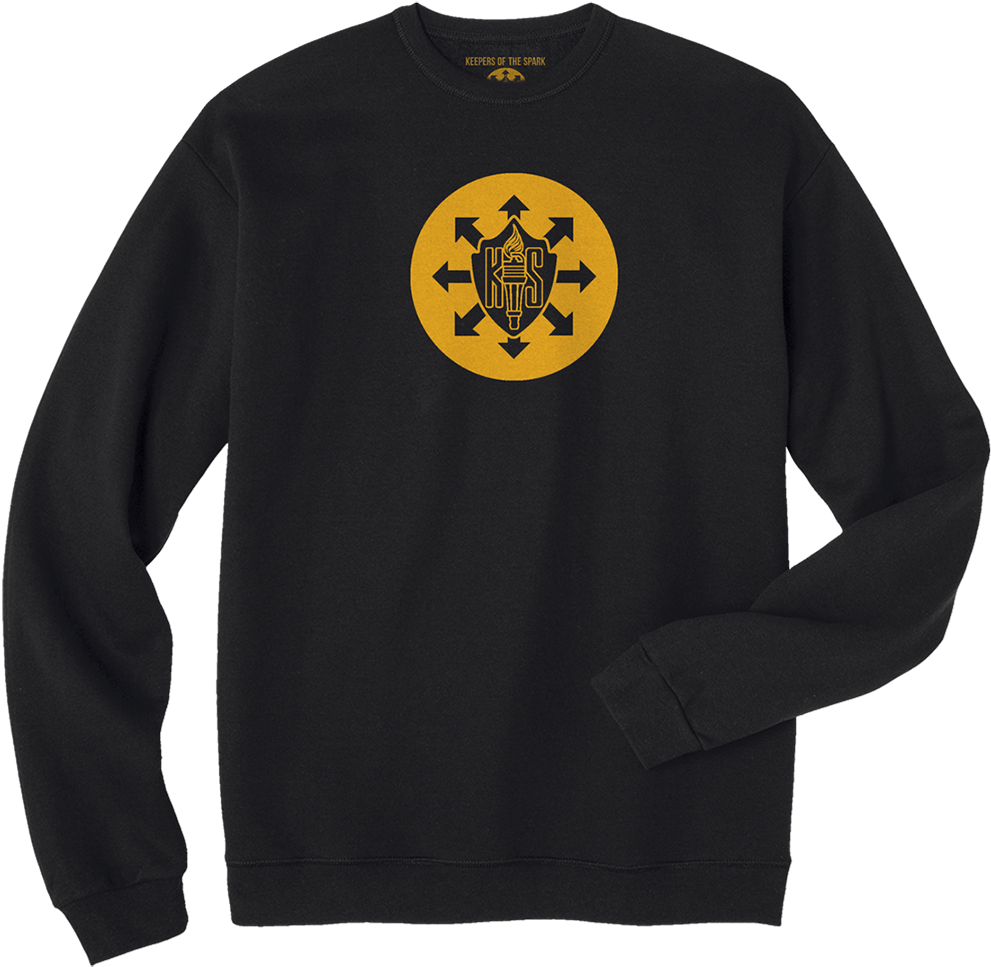 Circle Badge Sweatshirt - Black Hanes Sweater (1080x1080), Png Download