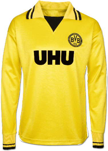 Borussia Dortmund 1980-83 Retro Shirt - Borussia Dortmund 1981 82 (588x588), Png Download