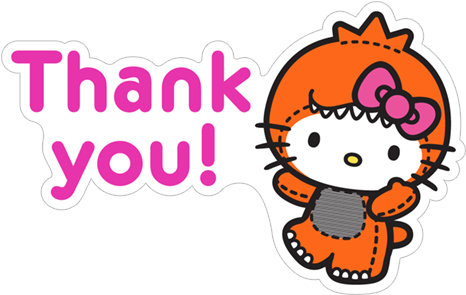 Kawaii Kitty Thanks - Hello Halloween Kitty Clipart (490x317), Png Download