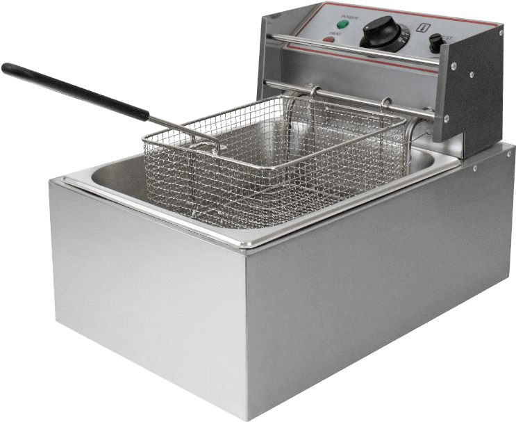 Modena Ef81 Electric Single Tank 8 Litre Countertop - Deep Fryer (800x666), Png Download