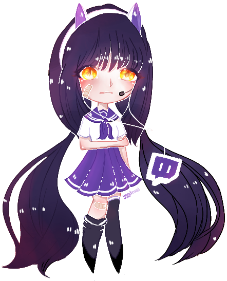 Twitch-chan - Twitch Chan (520x600), Png Download