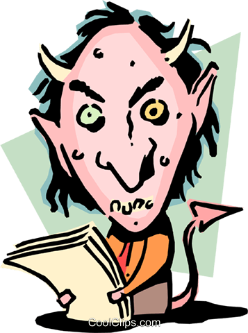 Um Demônio Feio Livre De Direitos Vetores Clip Art - Ugly Devil (357x480), Png Download