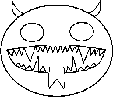Dibujo De Cara De Demonio Para Colorear - Cartoon (600x470), Png Download