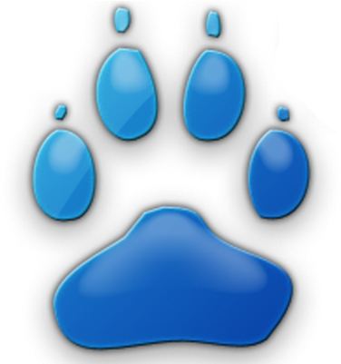 Lykan Blue Paws Ad - Clip Art (400x400), Png Download