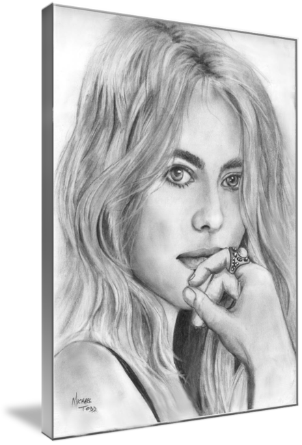 Dakota Fanning - Drawing (442x650), Png Download