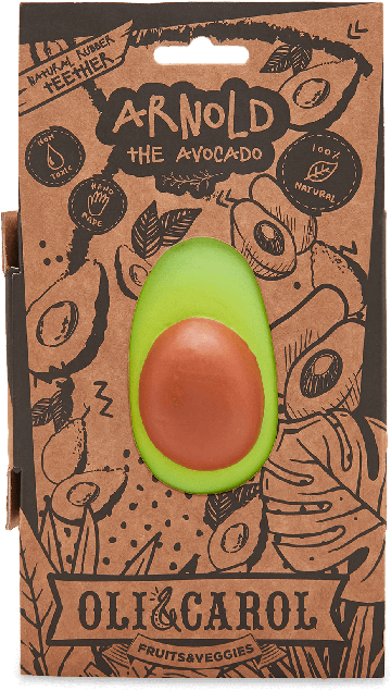 Arnold The Avocado Teether - Avocado Oli And Carol (700x700), Png Download