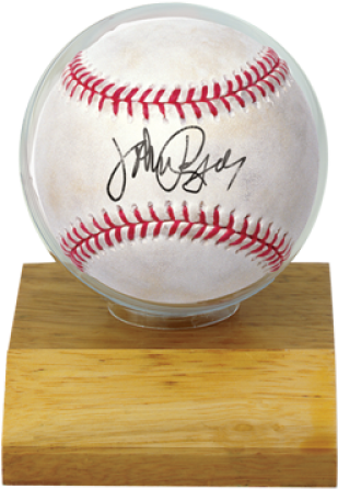 Wood Base - Baseball Dark Wood Holder (450x450), Png Download
