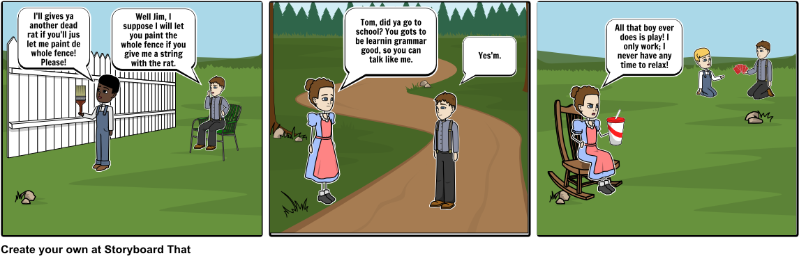 Tom Sawyer - Cartoon (1164x385), Png Download