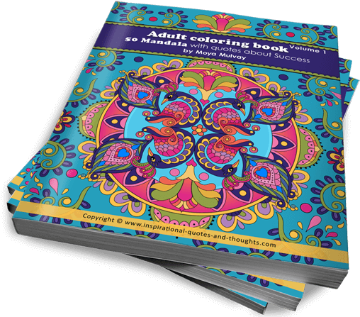 Adult Coloring Book Vol - Adult Coloring Book - 50 Mandala With Quotes (550x454), Png Download