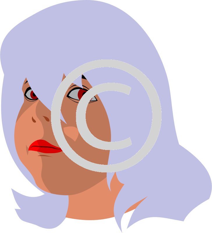 Woman With Purple Hair - Illustration (728x800), Png Download