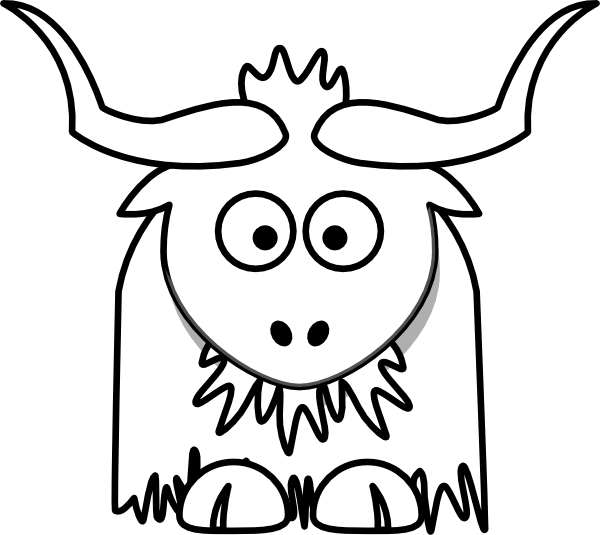 Yak Clipart - Yak Cartoon (600x535), Png Download
