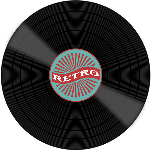 18 Aug - Retro Vinyl Logo (640x587), Png Download