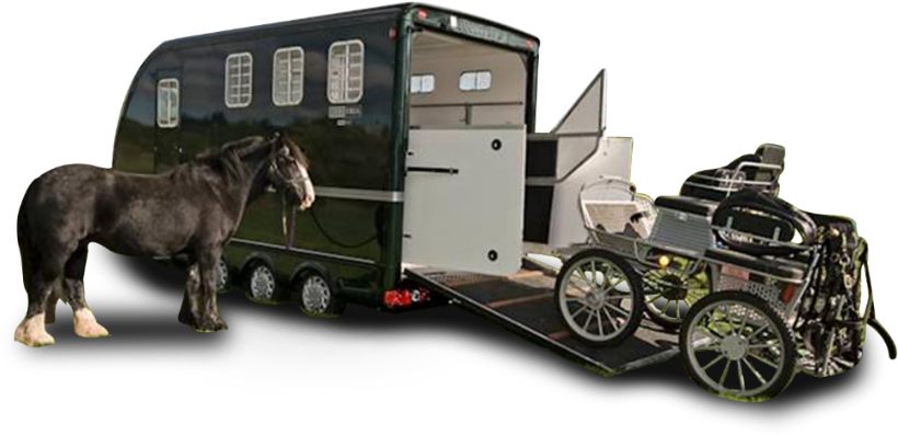 Carriage Treka Exterior - Horse Trailer (829x552), Png Download