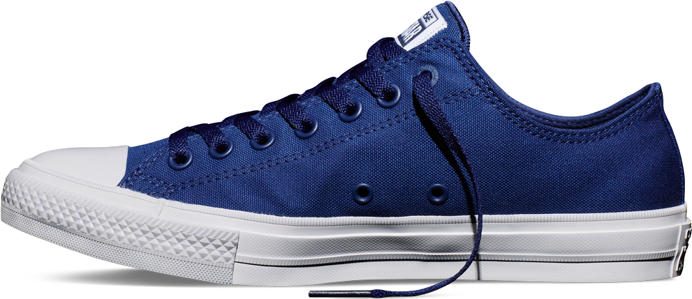 Chucktaylor2 - Glassslipperscc Blue Converse Chuck Taylor Ii Low Top (1000x442), Png Download