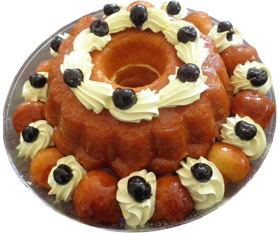 Babà Crema 1,5 Kg - Fruit Cake (575x480), Png Download