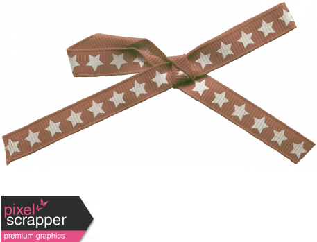 Bow 176 Pink Stars - Digital Scrapbooking (456x456), Png Download