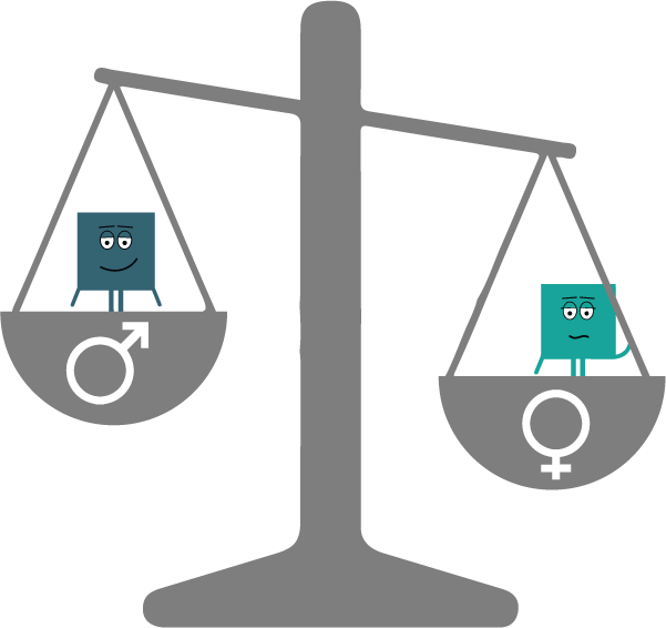Law Gender Scales - Number (601x566), Png Download