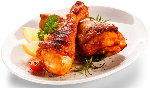 Chicken Drumsticks - Chicken Leg Piece Masala Png (492x288), Png Download