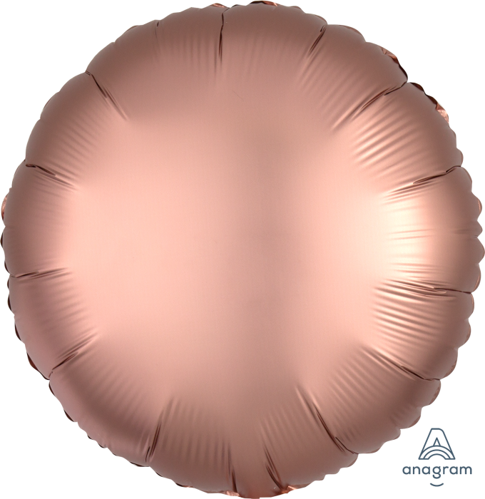 Rose Copper Satin Luxe Round Foil Helium Balloon 43cm (680x700), Png Download