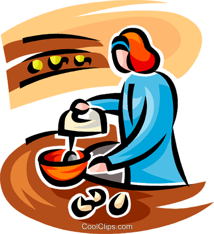 Woman Cooking Royalty Free Vector Clip Art Illustration (440x480), Png Download