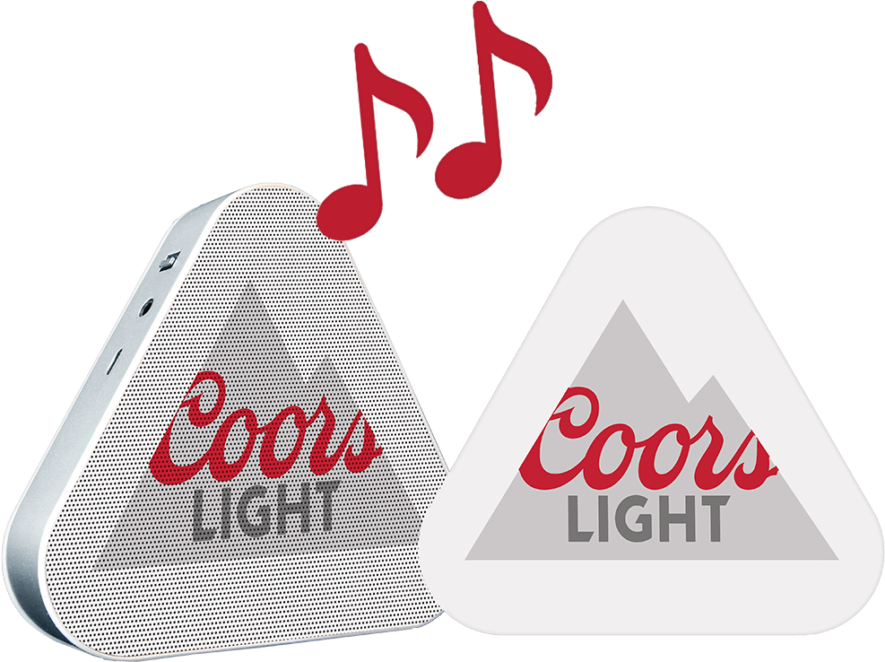 Coors Light Bluetooth Speaker Speakers Coors Light - Coors Light Pint Glass Clear (1000x1000), Png Download