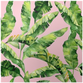 Seamless Watercolor Illustration Of Tropical Leaves, - Wall Paper Texture Tropical (400x400), Png Download