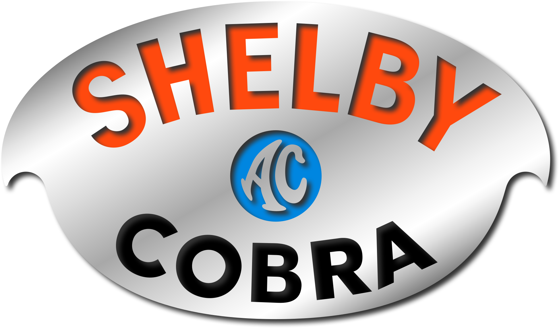 Cobra Logo Shelby1 - Vintage Ac Shelby Cobra Muscle Cars Chrome Mens Watch (2000x1210), Png Download