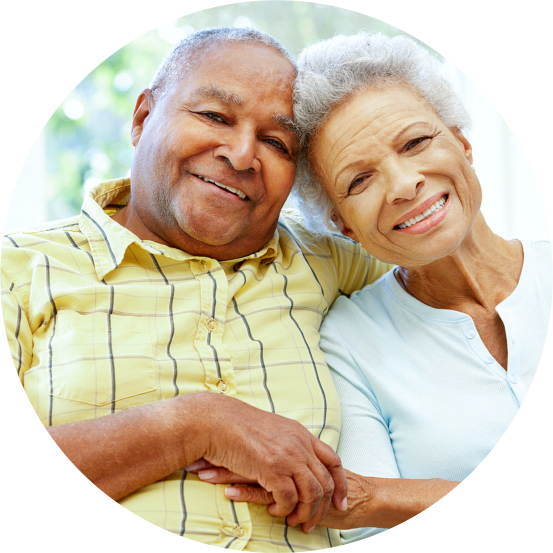 Happy Old Couple Smiling - Happiness (553x553), Png Download