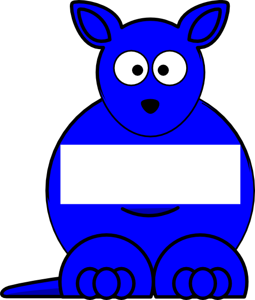 Blue Sightword Kangaroo Clip Art - Purple Kangaroo (504x593), Png Download