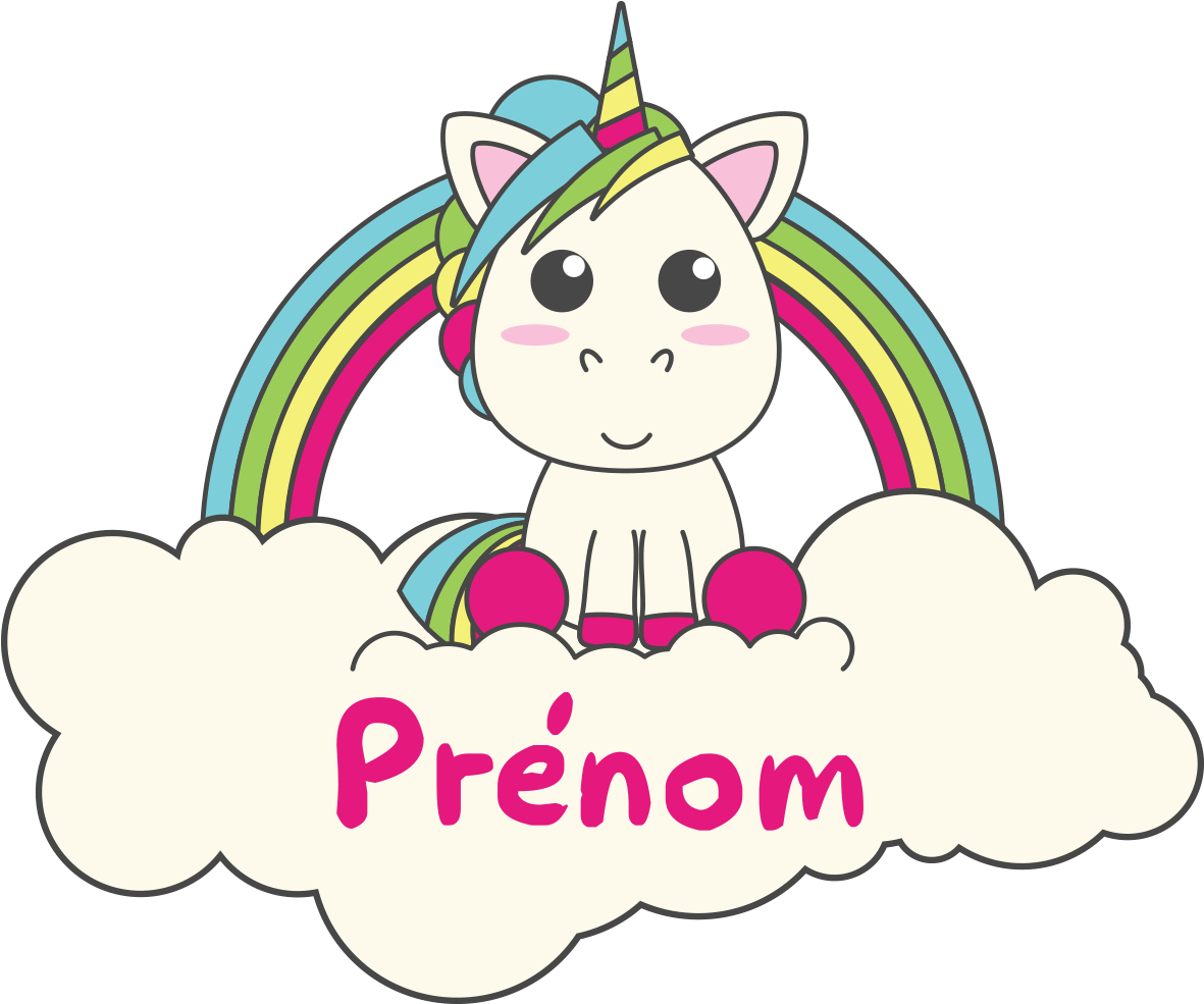 Licorne Sur Un Nuage (1200x1200), Png Download
