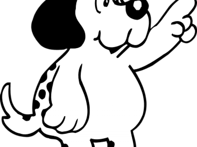 Dog Clipart Black And White - Cartoon Dog German Shorthaired Pointer (640x480), Png Download