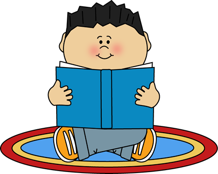 Clipart - Girl Reading Clip Art (450x358), Png Download