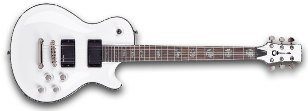 [ Img] - White Ibanez Electric Guitars (1005x365), Png Download