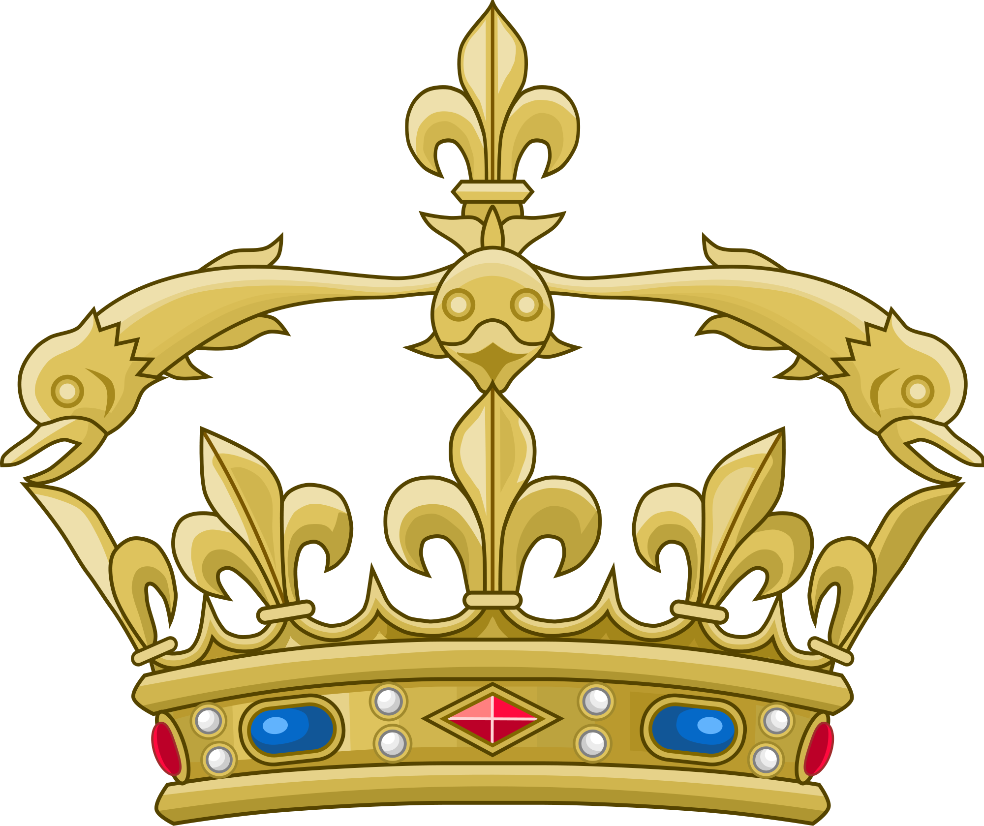 Crown Of The Dauphin Of France - Diana And Charles Monogram (2000x1679), Png Download