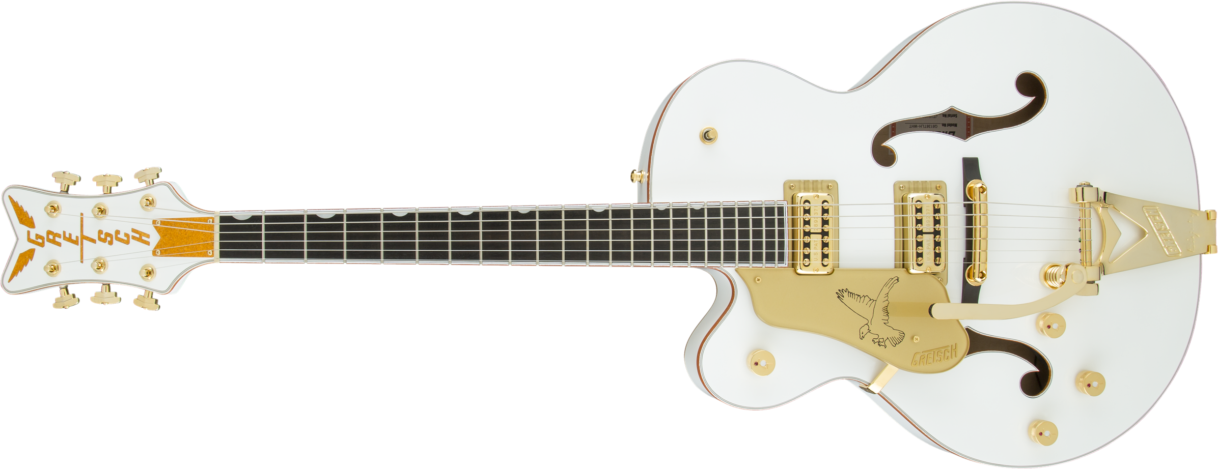 G6136tlh Wht Players Edition Falcon™ With Bigsby®, - Gretsch White Falcon 59 (2400x930), Png Download