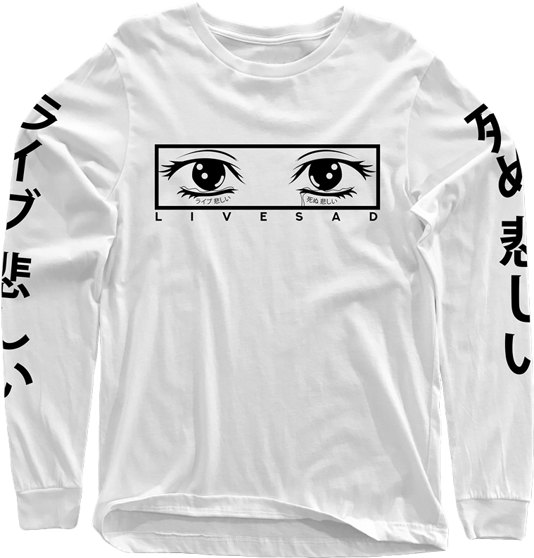 Image Of Crying Eyes Long Sleeve - Adidas Girls Are Awesome (960x879), Png Download