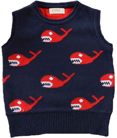 Baby "whale" Vest - Sweater (480x480), Png Download