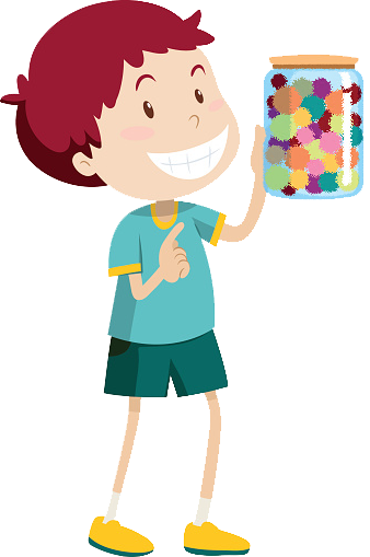 Boy With Jar - Cartoon Boy Holding Jar Png (338x509), Png Download