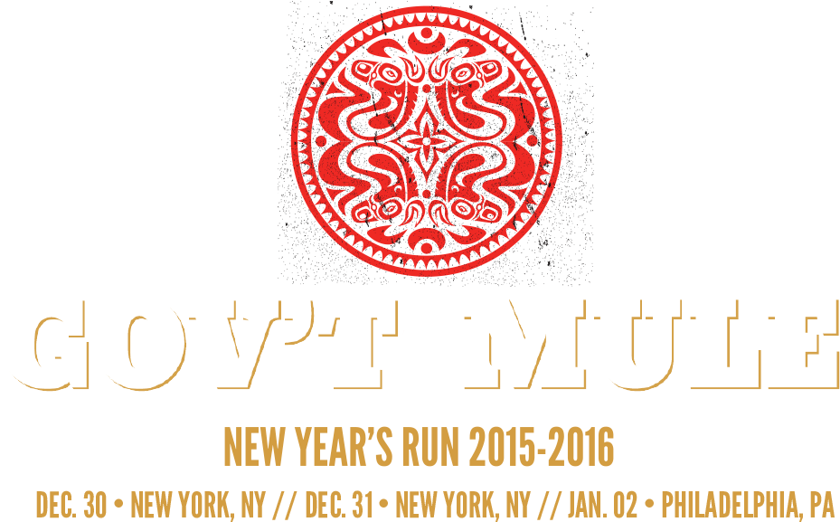 Gov't Mule New Year's Eve 2015-2016 - Gov T Mule (1400x602), Png Download