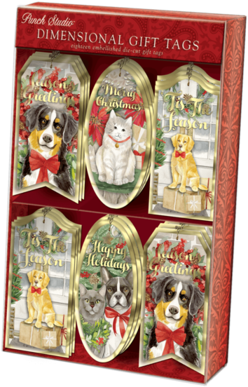 Merry Pets Holiday Gift Tags - Merry Pets Gift Tags (600x600), Png Download