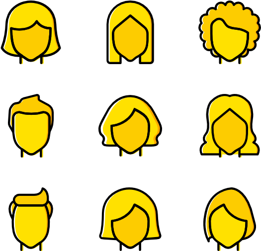 Hairstyles - Illustration (600x564), Png Download