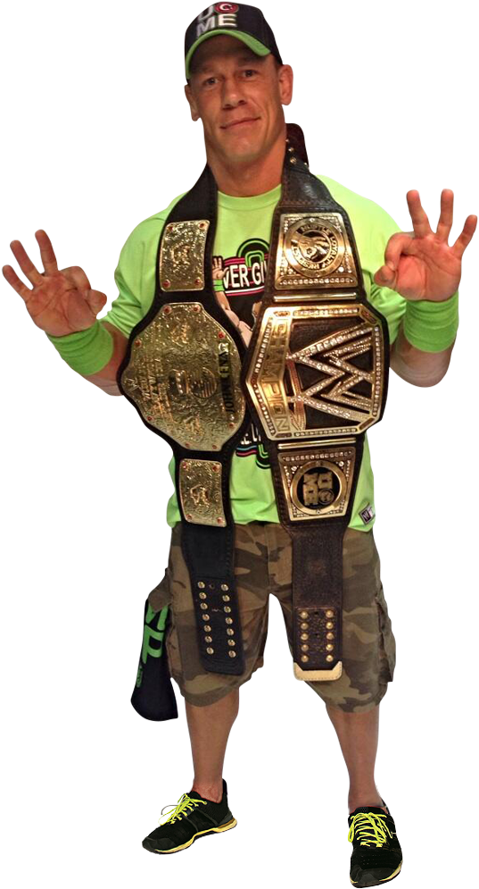 John Cena Logo Png For Kids - Wwe John Cena 16x Time Champ (586x998), Png Download